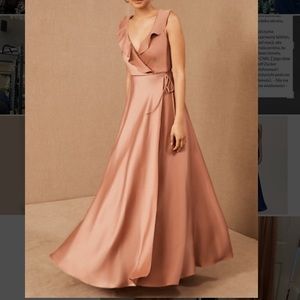 BHLDN Tansy Satin Charmeuse Maxi dress